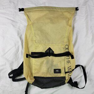 Vans Yellow Roll Top Backpack Hiking Camping Trails Outdoors Casual Lightweight
